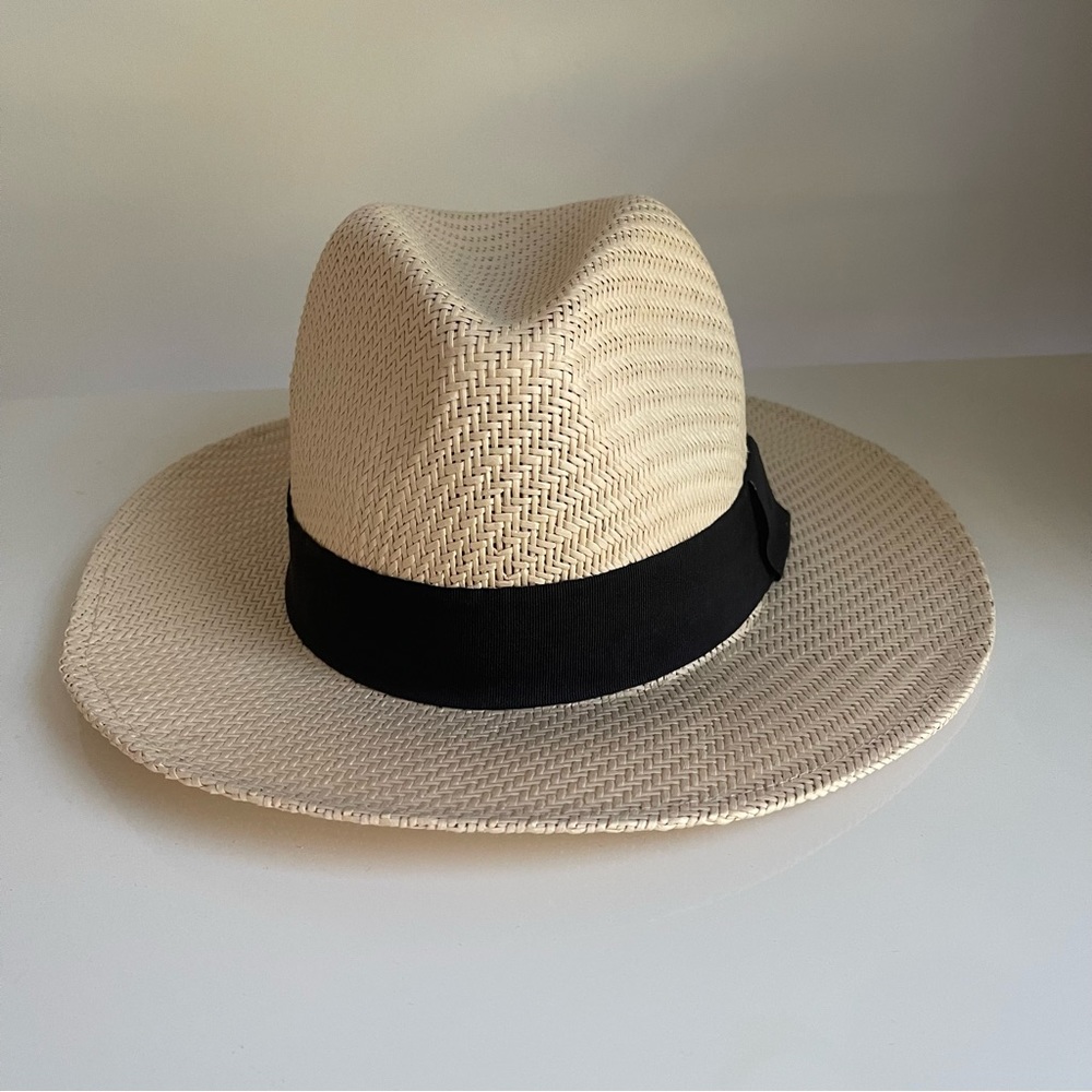 Straw fedora hat